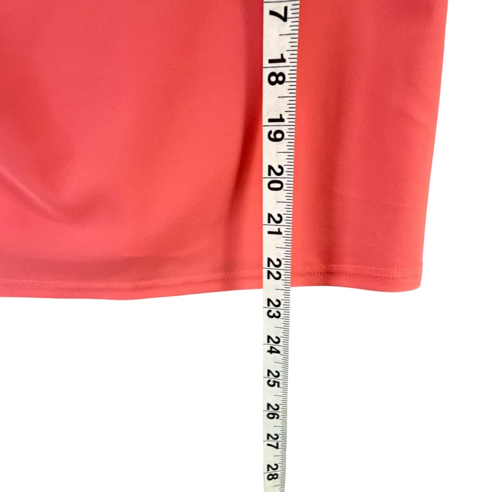 Lands End Tankini Top Womens 12 Peach Orange Pink Stripe Wired Cup Beach Swim - Picture 10 of 14
